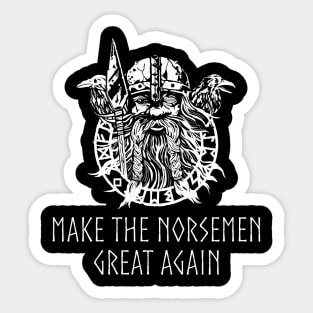 Norse Myth Viking God Odin Make The Norsemen Great Again Sticker